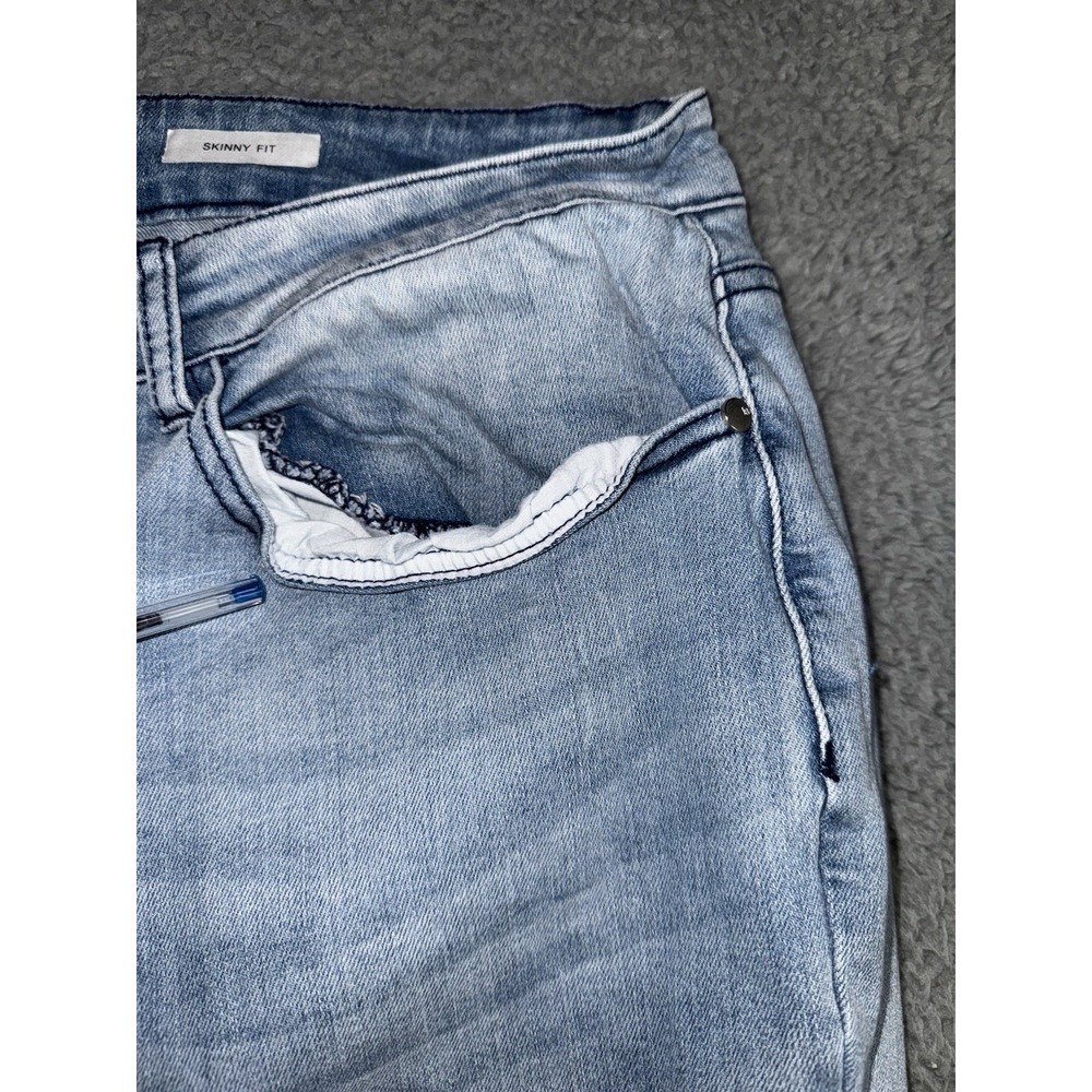 Judy Blue Jeans Women 24w Skinny Fit Fringe Raw Hem Light Wash Denim Pants - Picture 12 of 12